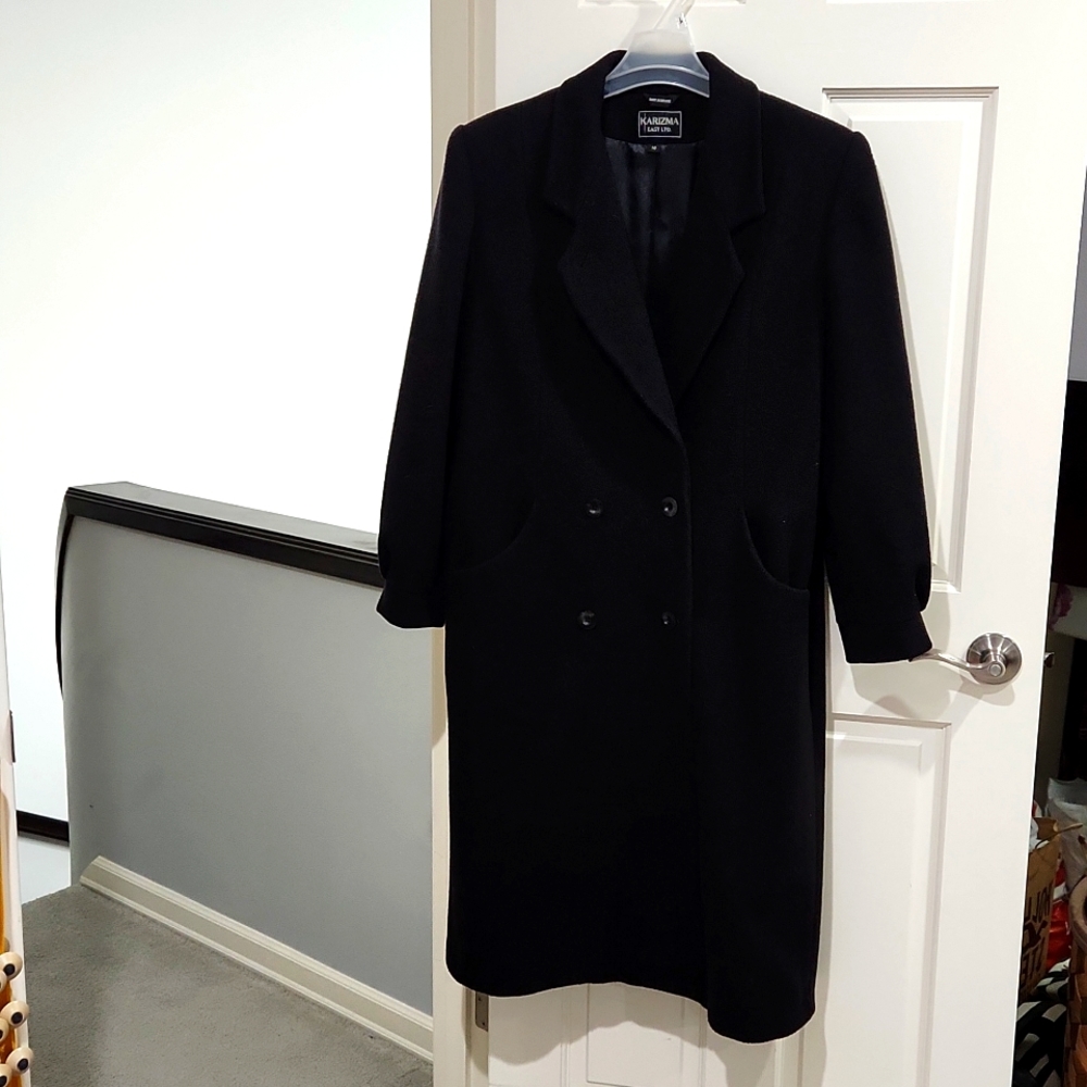 100% Wool Vintage Double-breasted Trench Coat by KARIZMA EAST LTD.